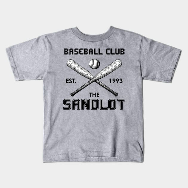 Sandlot Baseball Club Kids T-Shirt by Mollie